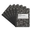 Universal Comp Book, 4 sq/in Quadrille, Black Marble, 9.75 x 7.5, 100 Sheet, PK6 UNV20957